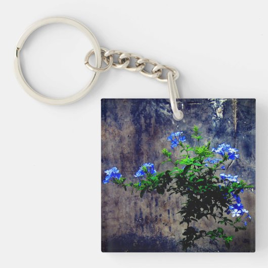 Blauwe Plumbago   Sleutelhanger (voorkant)