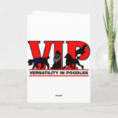 Blauwe Poedel die door een Kroon van Kerstmis Feestdagen Kaart (Achterkant)