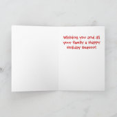 Blauwe Poedel die door een Kroon van Kerstmis Feestdagen Kaart (Binnen)