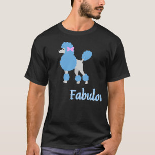 blauwe poedel schattige hond elegant t-shirt