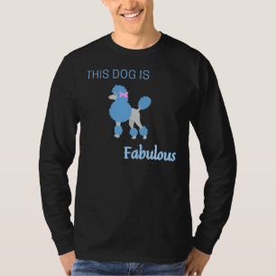 blauwe poedel schattige hond elegant t-shirt