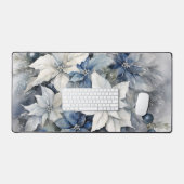 "Blauwe Poinsetas" Bureaumat (Keyboard & Muis)