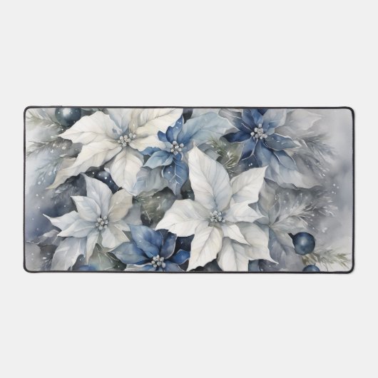 "Blauwe Poinsetas" Bureaumat (Voorkant)