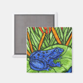 Blauwe Pois0n Kikkermagneet Magneet (Voorkant / Achterkant)