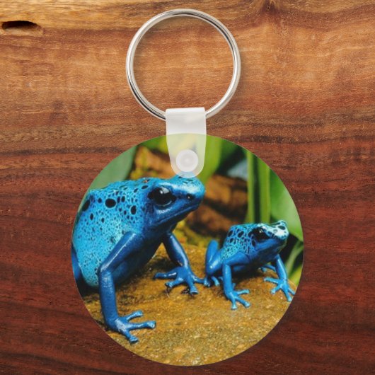 BLAUWE POISON DART FROG SLEUTELHANGER KEYRING (Voorkant)