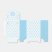 Blauwe poka Dots Bluish White Favor Box Bedankdoosjes (Uitgevouwen)