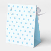Blauwe poka Dots Bluish White Favor Box Bedankdoosjes (Achterkant)