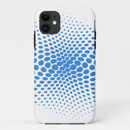Blauwe poka Dots on White Case-Mate iPhone Case (Achterkant)