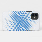Blauwe poka Dots on White Case-Mate iPhone Case (Achterkant (horizontaal))
