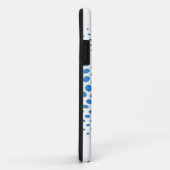 Blauwe poka Dots on White Case-Mate iPhone Case (Achterkant/rechts)