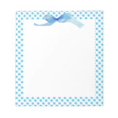 Blauwe poka Dots on White Notitieblok (Voorkant)