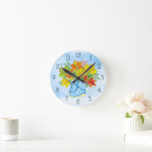 Blauwe poka-punts Rain Boots Fall Leaves Ronde Klok (Huis)