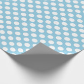 Blauwe pokadots, poolvlek, Stippen, gedopt Cadeaupapier (Hoek)