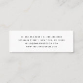 Blauwe pokadots, poolvlek, Stippen, gedopt Mini Visitekaartje (Achterkant)