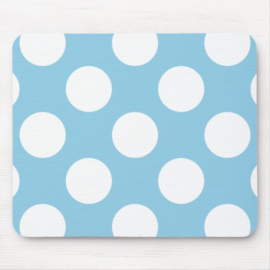 Blauwe pokadots, poolvlek, Stippen, gedopt Muismat (Voorkant)