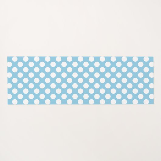 Blauwe pokadots, poolvlek, Stippen, gedopt Yogamat (Achterkant (horizontaal))