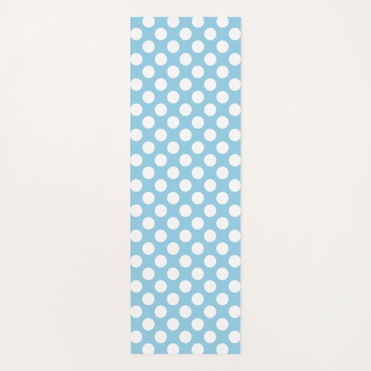 Blauwe pokadots, poolvlek, Stippen, gedopt Yogamat (Voorkant)