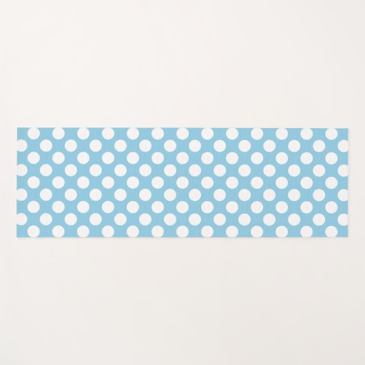 Blauwe pokadots, poolvlek, Stippen, gedopt Yogamat (Voorkant (horizontaal))