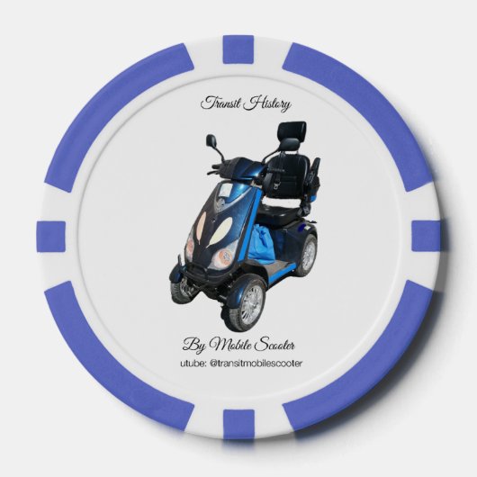 Blauwe Poker Chips (Voorkant)