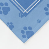 Blauwe pokken Monogram Pet Fleece Blanket (Hoek)