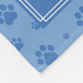 Blauwe pokken Monogram Pet Fleece Blanket Deken (Hoek)