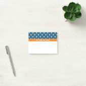 Blauwe pokkendots met Oranje strepen Post-it® Notes (Kantoor)