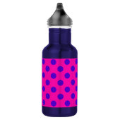 Blauwe pokstippen op fuchsia waterfles (Rechts)