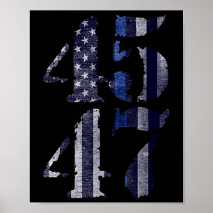 Blauwe Politie Leeft 45 47 Trump voor President 20 Poster