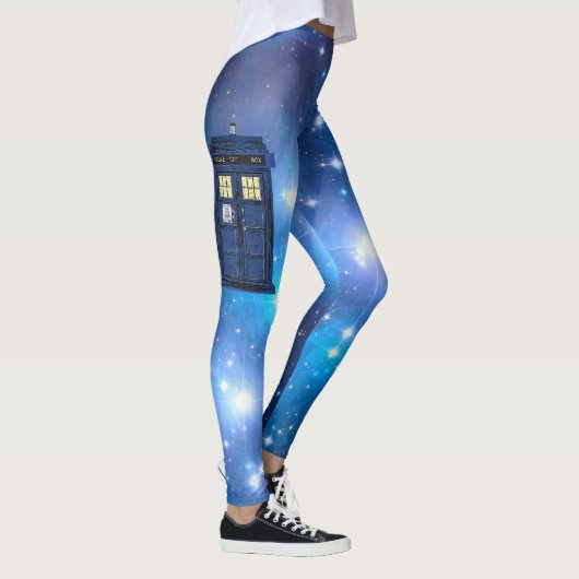 Blauwe Politie Openbare Telefooncel - UK Tijdreize Leggings (Rechts)
