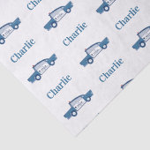 Blauwe Politieagent Verjaardagsfeestje Custom Tissuepapier (Detail)