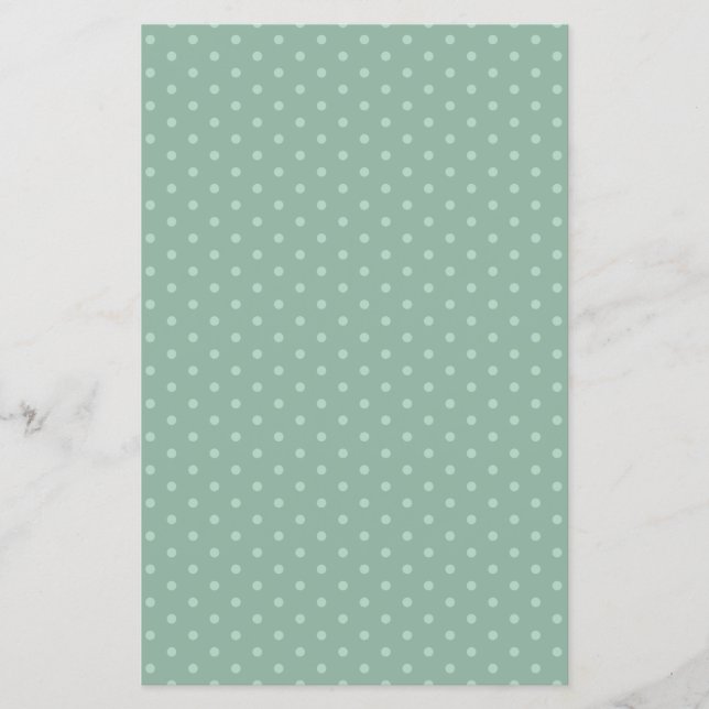 Blauwe Polka Dots Scrapbook Papier Blad (Voorkant)