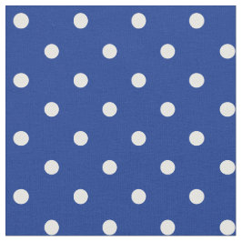 Blauwe polka dots stof