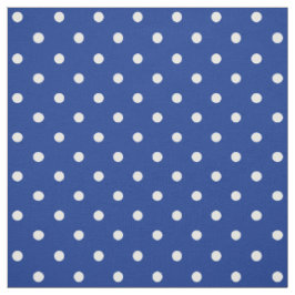 Blauwe polka dots stof