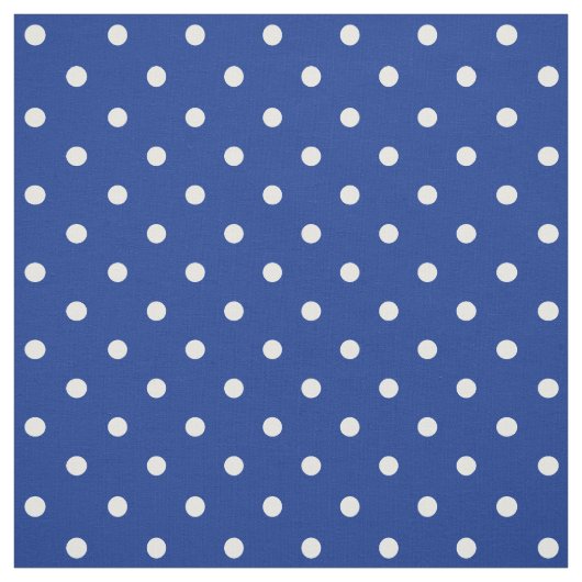 Blauwe polka dots stof (Swatch)