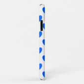 Blauwe polka harten wit Case-Mate iPhone case (Achterkant/rechts)