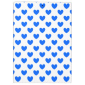 Blauwe polka harten wit klembord (Achterkant)