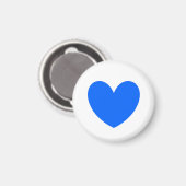 Blauwe polka harten wit magneet (Voorkant / Achterkant)