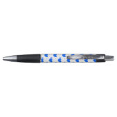 Blauwe polka harten wit pen (Achterkant)