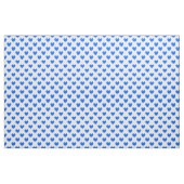 Blauwe polka harten wit stof (Yard (91,4 cm))
