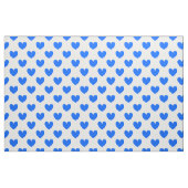 Blauwe polka harten wit stof (Fat Quarter)