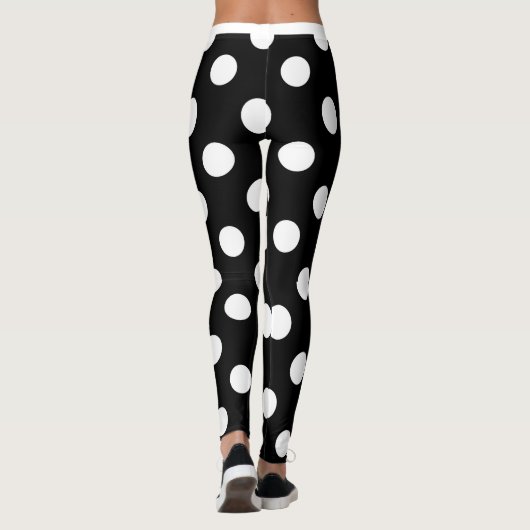 Blauwe polka leggings (Achterkant)