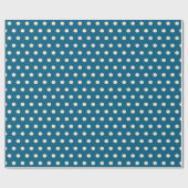 blauwe polka stip cadeaupapier (Vlak)