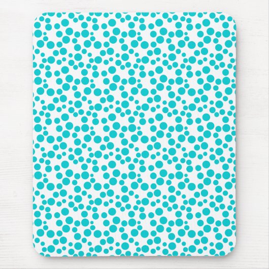 Blauwe polka stip muismat (Voorkant)