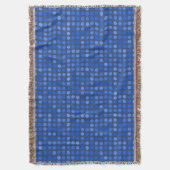 Blauwe polka stippen deken (Voorkant Verticaal)
