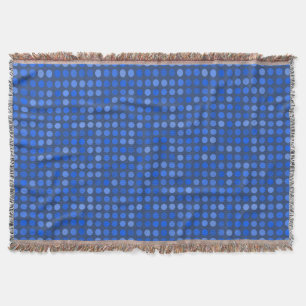 Blauwe polka stippen deken