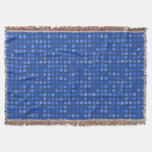 Blauwe polka stippen deken (Voorkant)