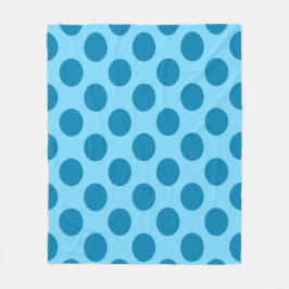 Blauwe polka-stippen - Naadloze patroonworp kussen Fleece Deken