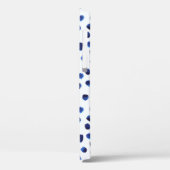 Blauwe Polka: Waterverf Dot Naadloos. Case-Mate iPhone Case (Achterkant / Links)
