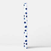 Blauwe Polka: Waterverf Dot Naadloos. Case-Mate iPhone Case (Achterkant / Rechts)
