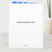 Blauwe polkadot zoet zestien bedankkaart (Achterkant)